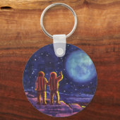 ヴィンテージSF、Sci Fi宇宙飛行士の月 キーホルダー (正面)