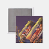 ヴィンテージSF、Sci Scientists in Lab マグネット (正面/裏面)