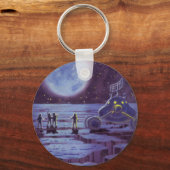 ヴィンテージSF、SFエイリアンムーンランディング キーホルダー (正面)