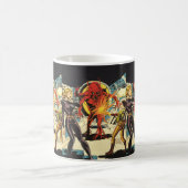 ヴィンテージSF、SFエイリアン攻撃 コーヒーマグカップ (中央)