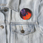 ヴィンテージSF、SFロケット、レッドプラネット 缶バッジ (インサイチュ)