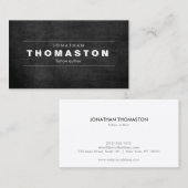 ヴィンテージSHADOW TYPE on Black Wood Business Card 名刺 (正面/裏面)
