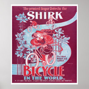ヴィンテージSHIRK自転車広告第1890年頃 ポスター