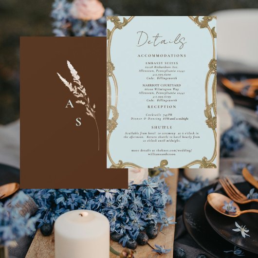 ヴィンテージSimple Icy Blueの詳細結婚エンクロージャ 招待状