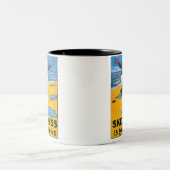 ヴィンテージSkegness Ad -Skegness is so Bracing - Man ツートーンマグカップ (中央)