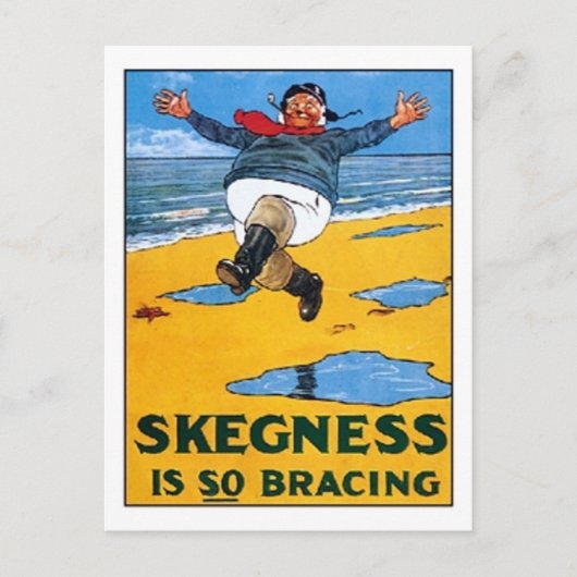 ヴィンテージSkegness Ad -Skegness is so Bracing - Man ポストカード (正面)
