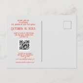 ヴィンテージSkeleton Coule QRCはがき結婚の 案内ポストカード (裏面)