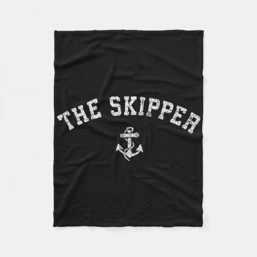 ヴィンテージSkipper Tシャツ フリースブランケット (正面)