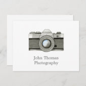 ヴィンテージSLRカメラ水彩名刺 ポストカード (正面/裏面)