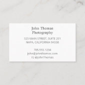 ヴィンテージSLRカメラ水彩名刺 名刺 (裏面)