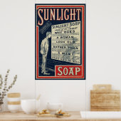 ヴィンテージSOAP広告 ポスター (キッチン)