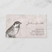 ヴィンテージSparrow通話カードプロファイルカード コーリングカード (正面)