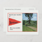 ヴィンテージSpokane WAで休暇を過ごす ポストカード (正面/裏面)