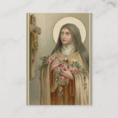 ヴィンテージSt.テレーズ小さい花のNovenaカード 名刺 (正面)