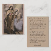 ヴィンテージSt.テレーズ小さい花のNovenaカード 名刺 (正面/裏面)