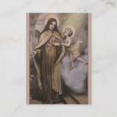 ヴィンテージSt.テレーズ小さい花のNovenaカード 名刺 (正面)