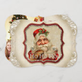 ヴィンテージSt. Nicholas Ho Ho Photo Christmas Card シーズンカード (正面/裏面)