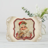 ヴィンテージSt. Nicholas Ho Ho Photo Christmas Card シーズンカード (スタンド正面)