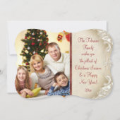 ヴィンテージSt. Nicholas Ho Ho Photo Christmas Card シーズンカード (裏面)