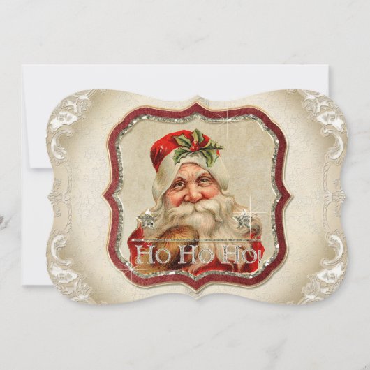 ヴィンテージSt. Nicholas Ho Ho Photo Christmas Card シーズンカード (正面)