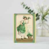 ヴィンテージSt patricks dayアイリッシュトップオブザモーニング ポストカード (スタンド正面)