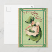 ヴィンテージSt patricks dayアイリッシュトップオブザモーニング ポストカード (正面/裏面)