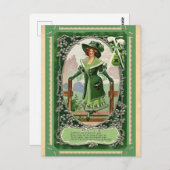 ヴィンテージSt patricks dayアイルランド詩 ポストカード (正面/裏面)