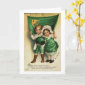 ヴィンテージSt patricks dayカード カード (黄色い花)