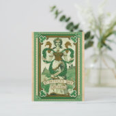 ヴィンテージSt patricks dayグリーティングエリンゴーブラグ ポストカード (スタンド正面)