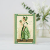 ヴィンテージSt patricks dayグリーン着用 ポストカード (スタンド正面)