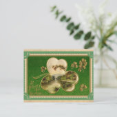 ヴィンテージSt patricks dayシャムロックアイルランドランドランドスケープ ポストカード (スタンド正面)