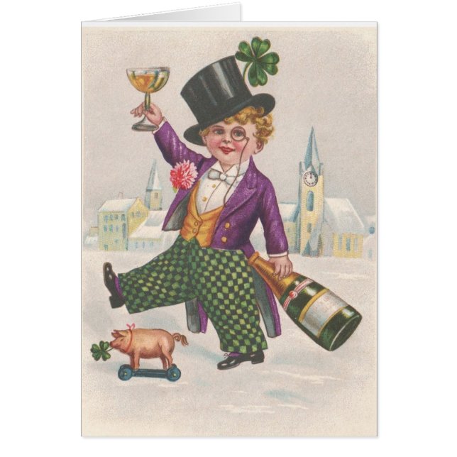 ヴィンテージSt patricks dayシャムロックシャンパーニュ (正面)