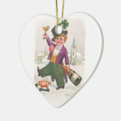 ヴィンテージSt patricks dayシャムロックシャンパーニュ セラミックオーナメント (左)