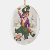 ヴィンテージSt patricks dayシャムロックシャンパーニュ セラミックオーナメント (右)