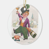 ヴィンテージSt patricks dayシャムロックシャンパーニュ セラミックオーナメント (左)
