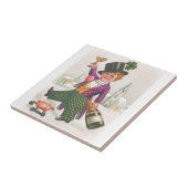 ヴィンテージSt patricks dayシャムロックシャンパーニュ タイル (側面)