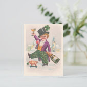 ヴィンテージSt patricks dayシャムロックシャンパーニュ ポストカード (スタンド正面)