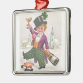 ヴィンテージSt patricks dayシャムロックシャンパーニュ メタルオーナメント (左)