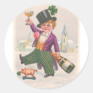 ヴィンテージSt patricks dayシャムロックシャンパーニュ ラウンドシール