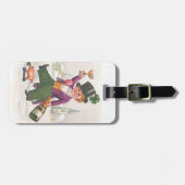 ヴィンテージSt patricks dayシャムロックシャンパーニュ ラゲッジタグ (正面横)