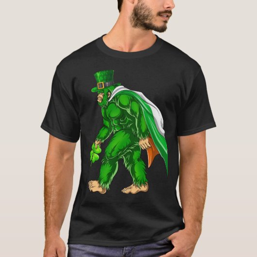 ヴィンテージSt patricks dayビッグフットサスカッチアイルランド Tシャツ (正面)