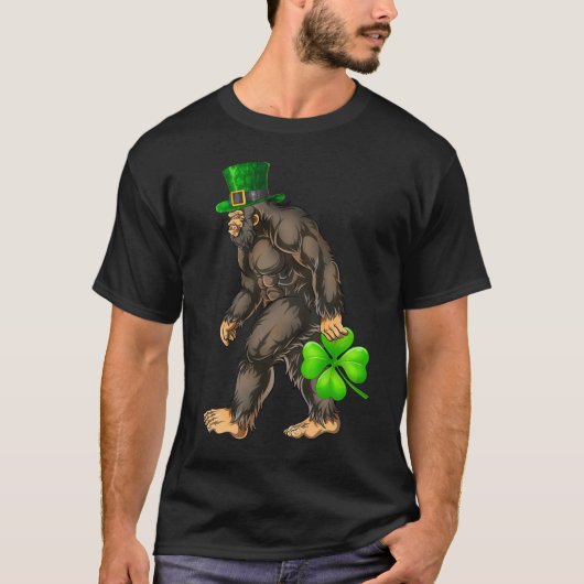 ヴィンテージSt patricks dayビッグフットサスカッチアイルランド Tシャツ (正面)