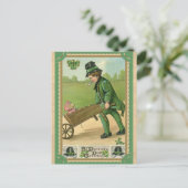 ヴィンテージSt patricks day挨拶 ポストカード (スタンド正面)