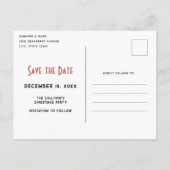 ヴィンテージSTEAM列車のクリスマスセーブ インビテーションポストカード (裏面)