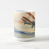 ヴィンテージStearman BiPlane飛んでいるが過去に コーヒーマグカップ (中央)