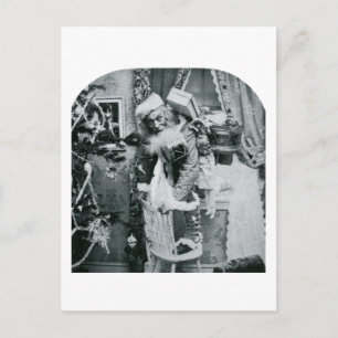 ヴィンテージStereoview -クリスマス配達 シーズンポストカード
