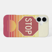 ヴィンテージSTOPサイン iPhone 16ケース (裏面横)