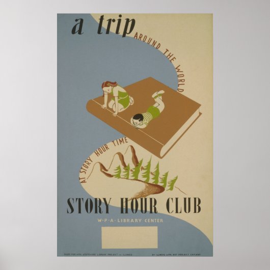 ヴィンテージStory Hour Club WPAポスター ポスター (正面)
