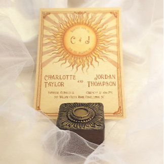 ヴィンテージSun結婚式招待状のWarm Tones 招待状