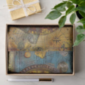 ヴィンテージSun Map Junk Journal Decompage 薄葉紙 (ギフト)